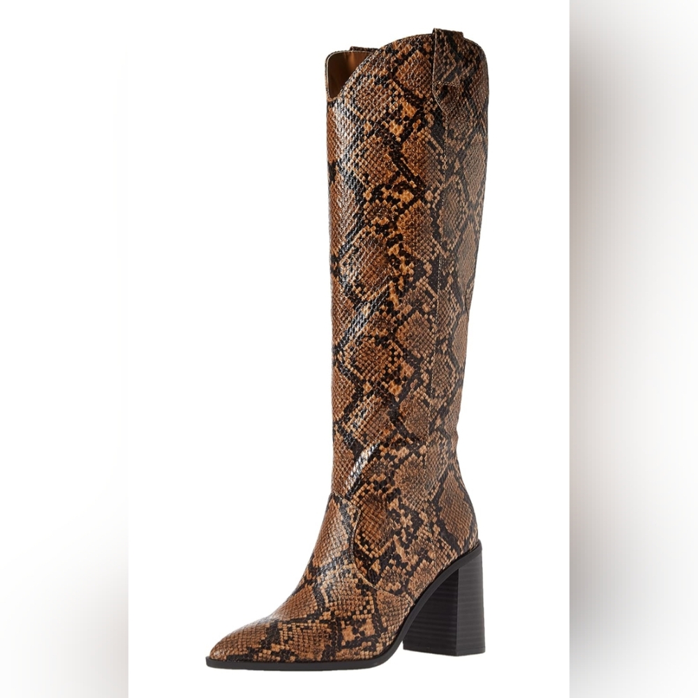 Stylish Snakeskin Over the Knee Boots